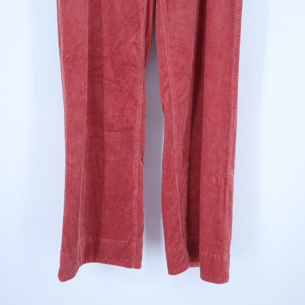 Pilcro Corduroy Wide Leg Jeans Brick Red High Rise Button Fly Women's 26 - Picture 8 of 12